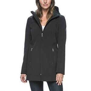 Andrew Marc Women's Long Softshell Hooded Jacket